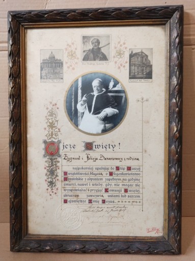 Zdjęcie oferty: List papieski oryginał  Pius XI 1939 rok
