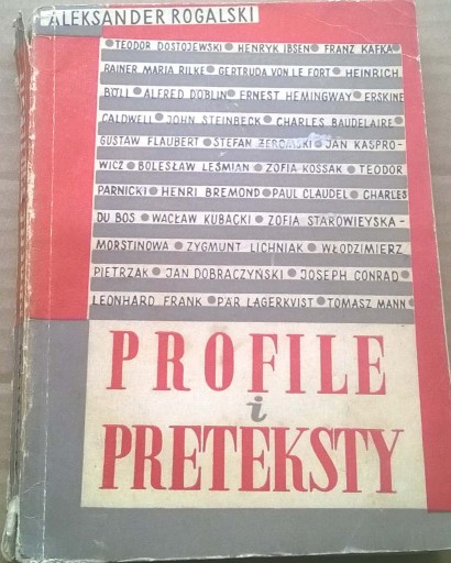 Zdjęcie oferty: Rogalski Profile i preteksty Historia literatury