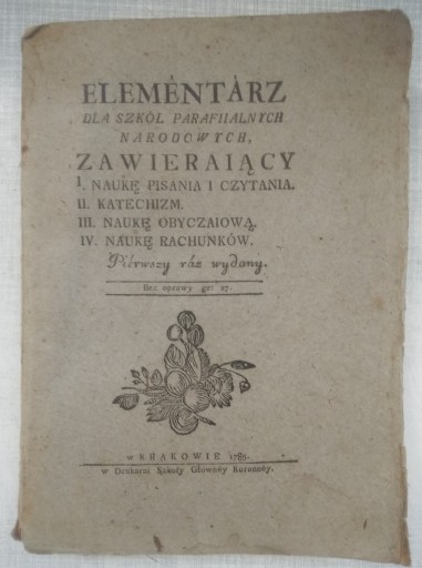 Zdjęcie oferty: Elementarz dla szkół parafialnych narodowych Repr.