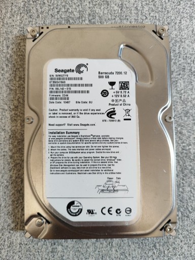 Zdjęcie oferty: Dysk twardy Seagate ST3500418AS 500GB SATA II 3,5