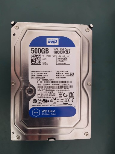 Zdjęcie oferty: Dysk twardy HDD 500GB 3.5" WDC WD5000AZLX #8