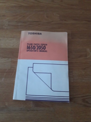 Zdjęcie oferty: Instrukcja obsługi ksero Toschiba 1650/2050