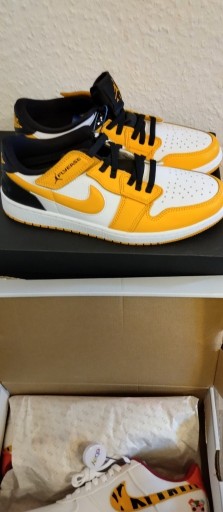 Zdjęcie oferty: Nike Air Jordan 1 Low FlyEase 'Taxi' biało-czarne-zolte DM1206-107.nr43