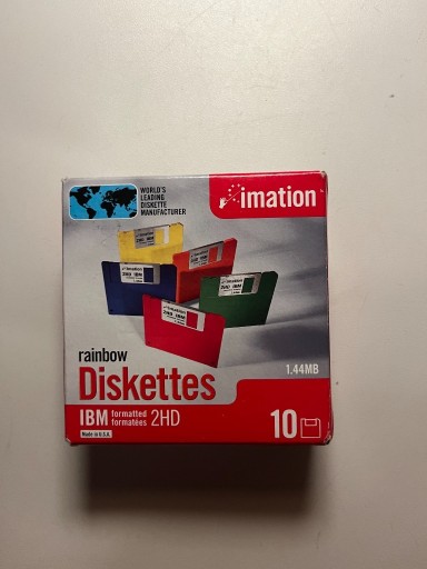 Zdjęcie oferty: Imation Neon Diskette 10 Count 2hd Mac Formatted