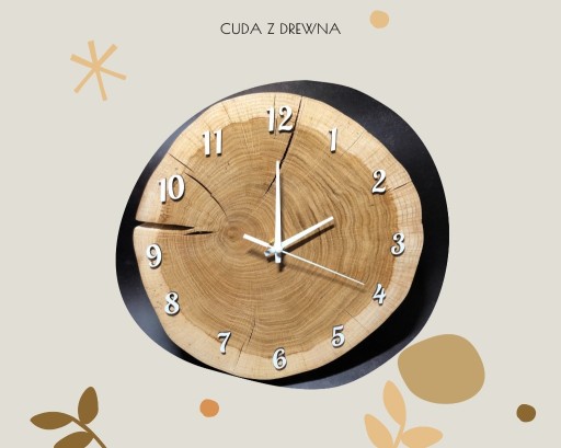 Zdjęcie oferty: Zegar z drewna, pełna personalizacja - 30 cm