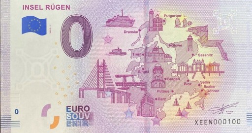 Zdjęcie oferty: Banknot 0 Euro - Insel Rugen 2019
