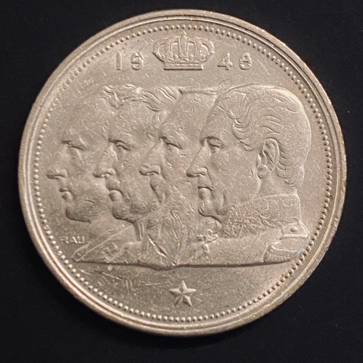Zdjęcie oferty: Belgia, 100 franków, rok 1948, Ag 0,835