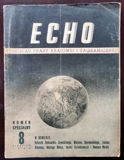 Zdjęcie oferty: ECHO-1948 NR 8-PRZEGLĄD PRASY-REFERATY