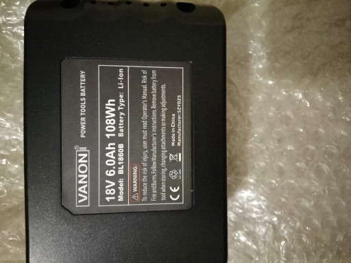 Zdjęcie oferty: Sprzedam baterię Vanon 18V 6.0Ah 108Wh