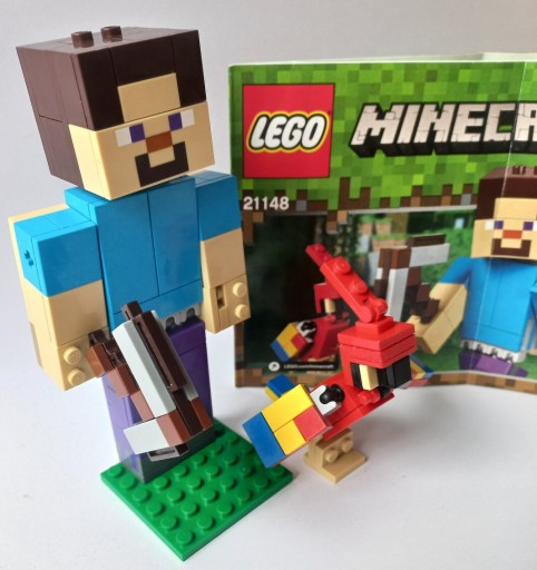 Zdjęcie oferty: LEGO Minecfaft 21148 Steve z papugą