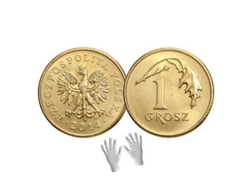 Zdjęcie oferty: 1 gr grosz 2014 mennicze z woreczka + GRATISY