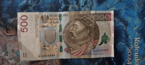 Zdjęcie oferty: Banknot 500 zł styczen 2017 AJ 6559686