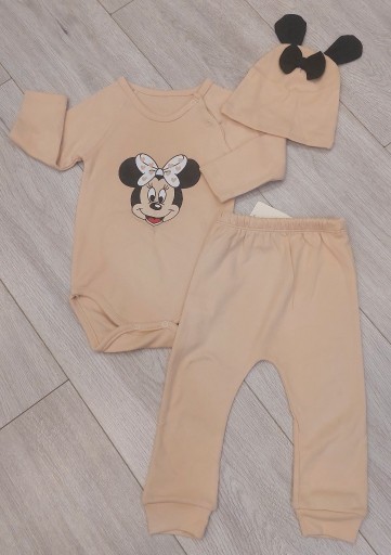 Zdjęcie oferty: Beżowy komplet body Minnie 0-3 m-ce -> 56