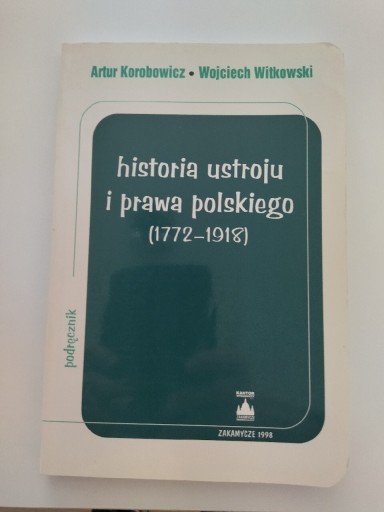 Zdjęcie oferty: Historia ustroju i prawa polskiego Korobowicz