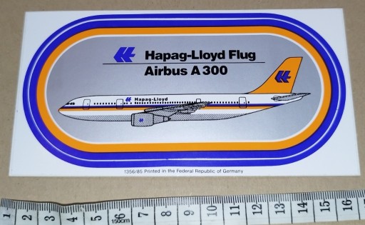 Zdjęcie oferty: naklejka lotnictwo (23) Hapag-Lloyd A300