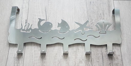 Zdjęcie oferty: Wieszak na drzwi stalowy chrom 5 haczyków