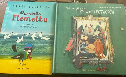 Zdjęcie oferty: O WRÓBELKU ELEMELKU+ ENCYKLOPEDIA DOMOWYCH POTWORÓW-idealny