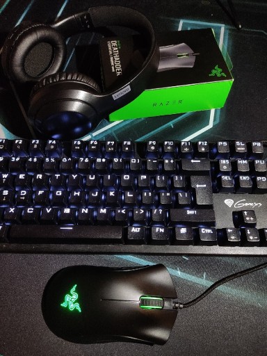 Zdjęcie oferty: Kawiatura Genesis, mysz Razer, słuchawki Lenovo