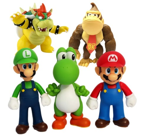 Zdjęcie oferty: Figurki Super Mario Bros Luigi Yoshi Kong Grzyb 