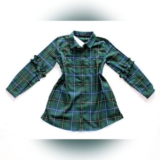 Zdjęcie oferty: Reserved koszula w kratkę długa perełki Rozm 128