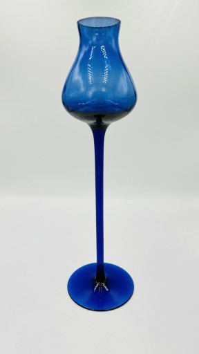 Zdjęcie oferty: Kielich świecznik kobaltowy wysoki