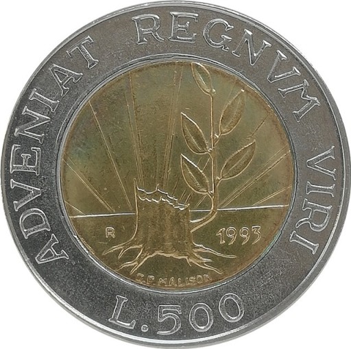 Zdjęcie oferty: San Marino 500 lire 1993, KM#301
