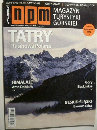 Zdjęcie oferty: Magazyn turystyki górskiej n.p.m. styczeń 2015