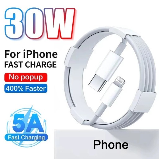 Zdjęcie oferty: Kabel USB-C Apple iPhone iPad iPod 30W 1m 