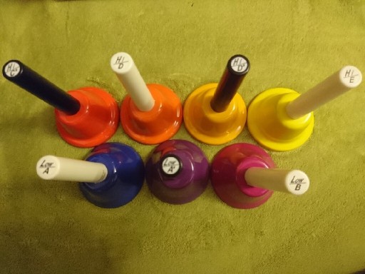 Zdjęcie oferty: Dzwonki z rączką Chroma - notes  Handbells