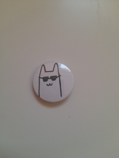Zdjęcie oferty: Przypinka kot w okularach 