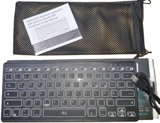 Zdjęcie oferty: Bezprzewodowa RGB klawiatura Rii K09 Bluetooth 4.0