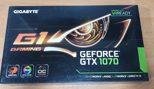 Zdjęcie oferty: Gigabyte GeForce GTX 1070 G1 Gaming 8GB GDDR5
