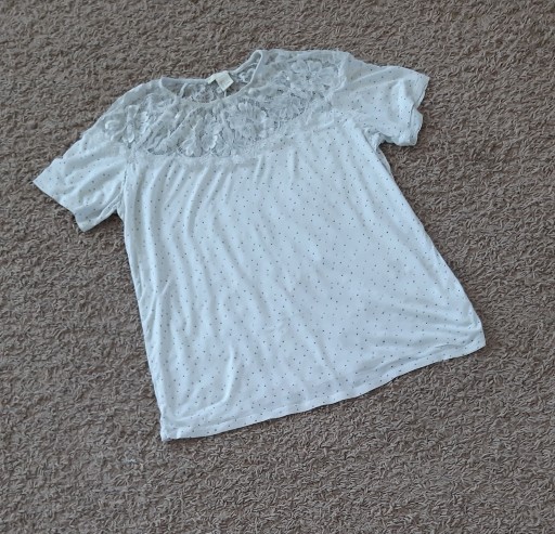 Zdjęcie oferty: T-shirt z koronką H&M rozm. S