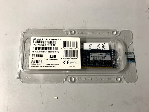 Zdjęcie oferty: HP 16GB 2Rx4 PC3L-12800R 713985-B21 713985 713756