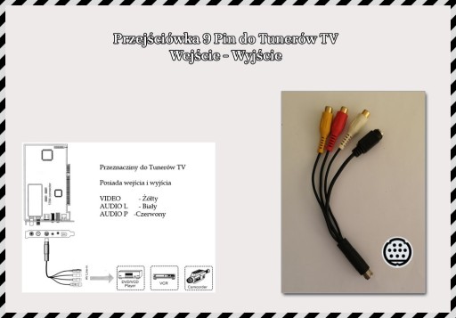 Zdjęcie oferty: Przejściowka 9pin do tunerów tv +3 programy Gratis