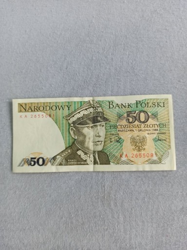 Zdjęcie oferty: Banknot 50zł złotych Karol Świerczewski 1988r. KA