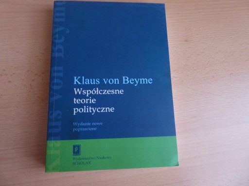 Zdjęcie oferty: Współczesne teorie polityczne K. von Beyme