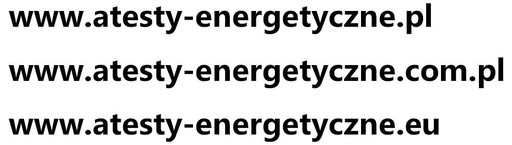 Zdjęcie oferty: Domena atesty-energetyczne.pl, .com.pl, .eu