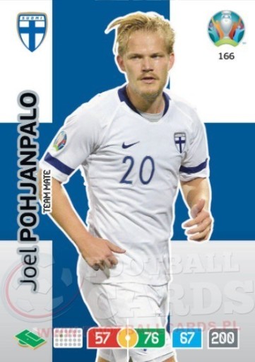 Zdjęcie oferty: POHJANPALO Team Mate 166 EURO 2020 UEFA KARTY