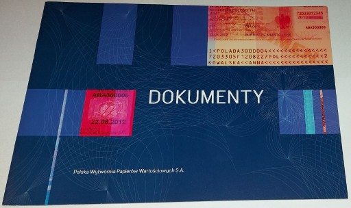 Zdjęcie oferty: Folder PWPW "Dokumenty" Stary dowód osobisty