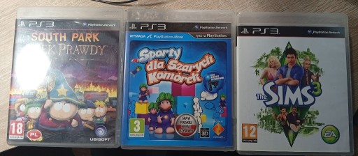 Zdjęcie oferty: Gry PS 3 Kijek Prawdy Sims  Sporty szarych Komórek  CENA ZA 3 szt