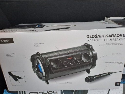 Zdjęcie oferty: Nowy Głośnik bluetooth hykker karaoke mikrofon 