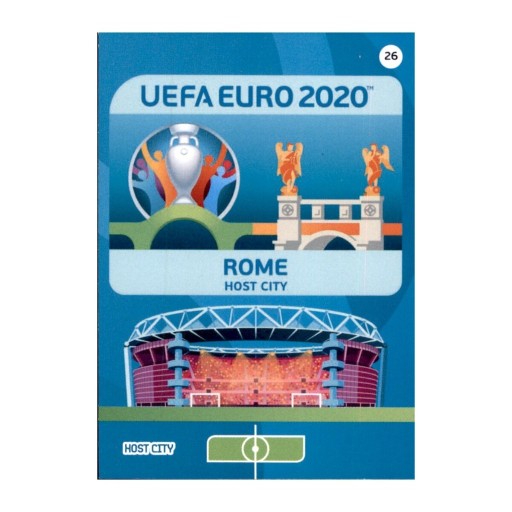 Zdjęcie oferty: UEFA EURO 2020 Host City Rrzym 26 Karta Panini