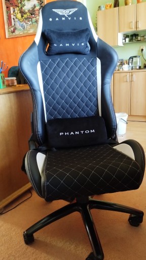 Zdjęcie oferty: Fotel gamingowy Gamvis Phantom tkanina czarny duży