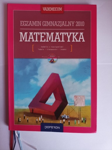 Zdjęcie oferty: Vademecum Egzamin gimnazjalny 2010: Matematyka +CD