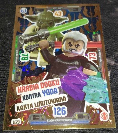 Zdjęcie oferty: Karta LEGO Star Wars NR LE 23 DOOKU KONTRA YODA 