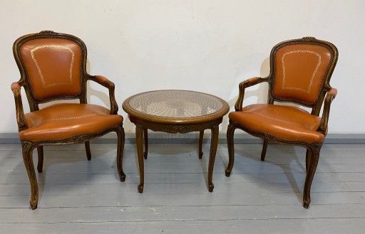 Zdjęcie oferty: WYTWORNY KPL 2 FOTELE+ŁAWA LUDWIK XVTRANSPORT CAŁA PL 