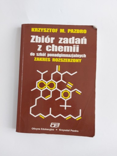 Zdjęcie oferty: Zbiór zadań z chemii K. Pazdro - zakres rozszerz.