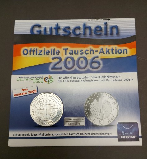 Zdjęcie oferty: moneta 10 euro srebro ag 925 