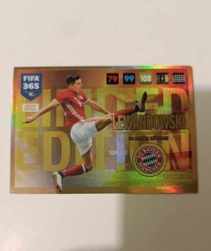 Zdjęcie oferty: Karta limited edition FIFA 365 2017 Lewandowski 